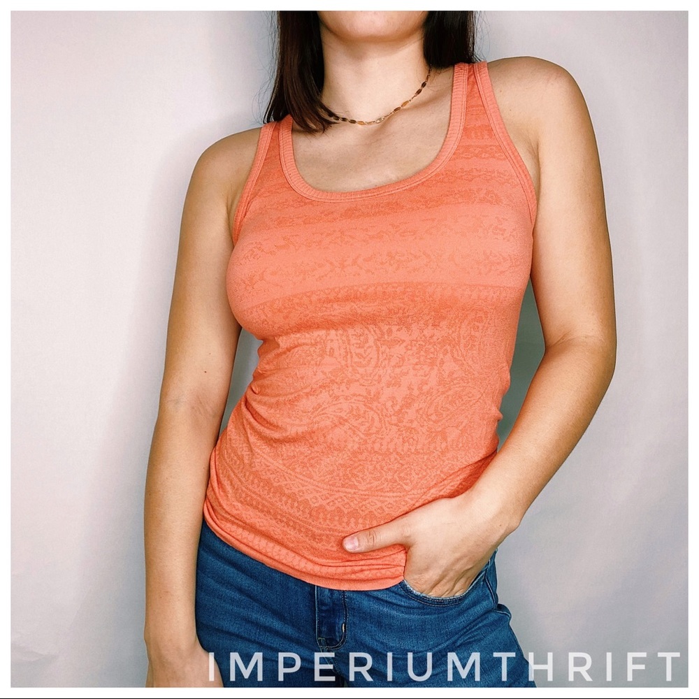 Coral Orange Athleta Tank Top WMNS Large